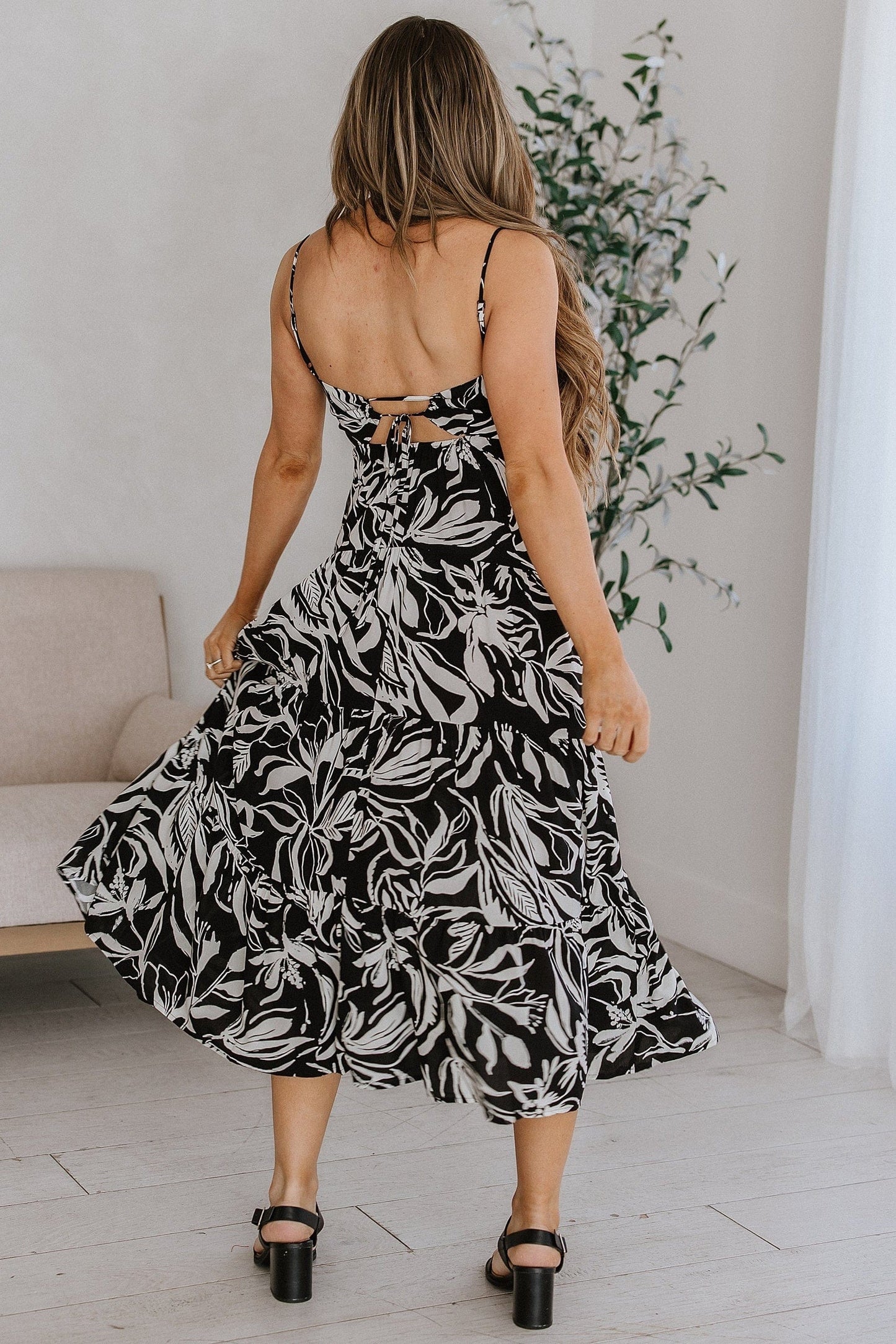 SALE - Amalie Printed Midi Dress