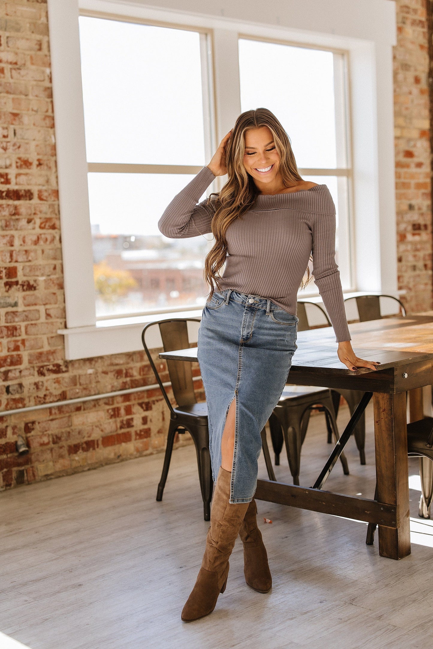 SALE - Esther Long Denim Skirt