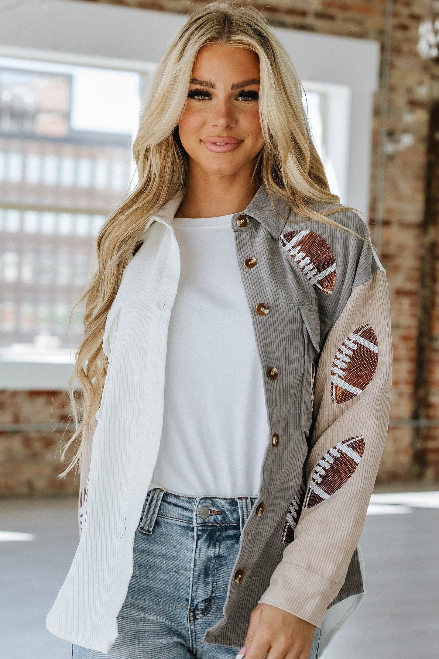 Matt Sequin Football Corduroy Shacket | DROPSHIP