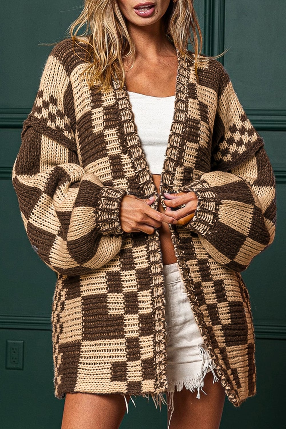 Rosalind Checkered Cardigan | DROPSHIP