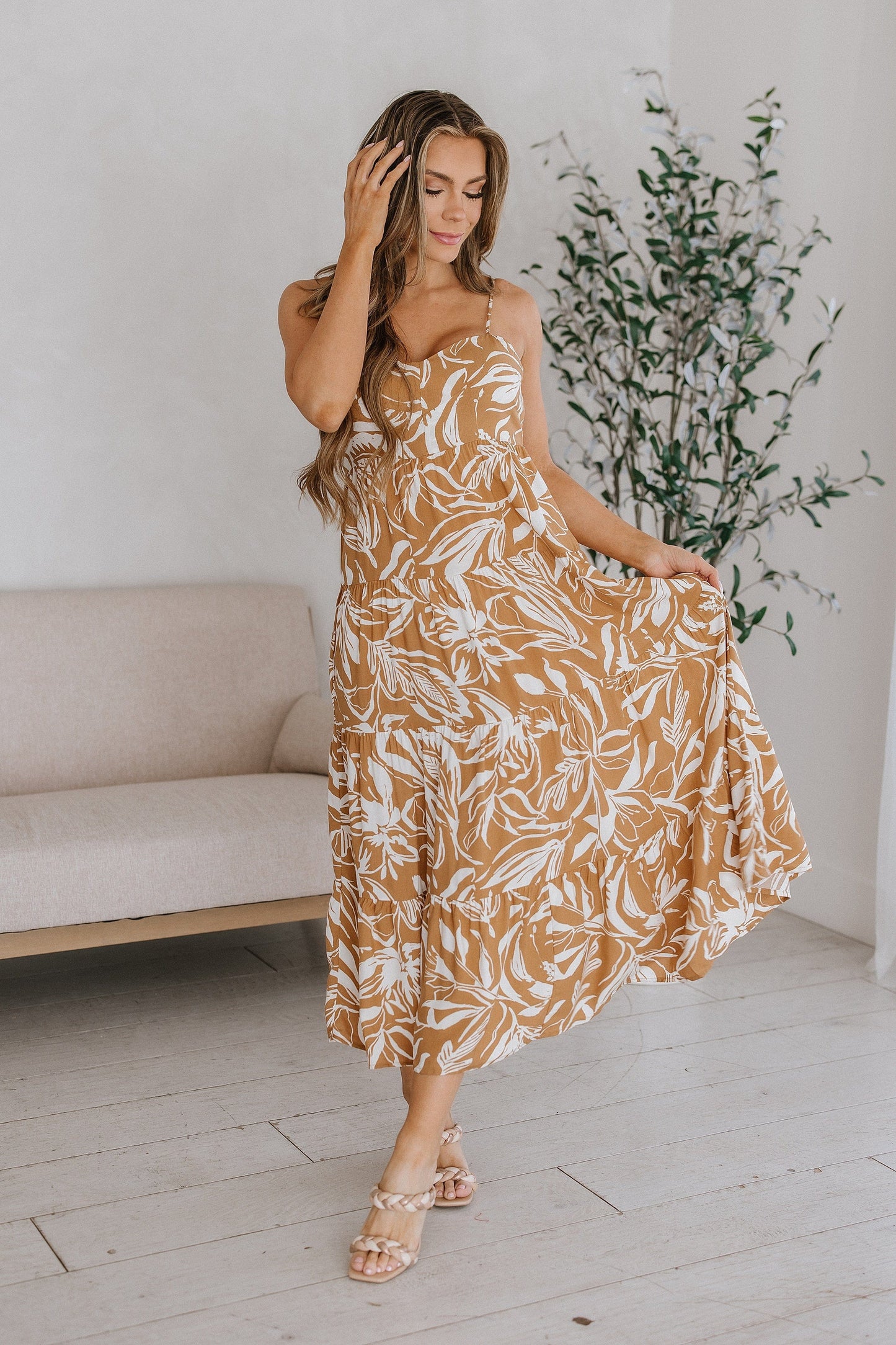 SALE - Amalie Printed Midi Dress