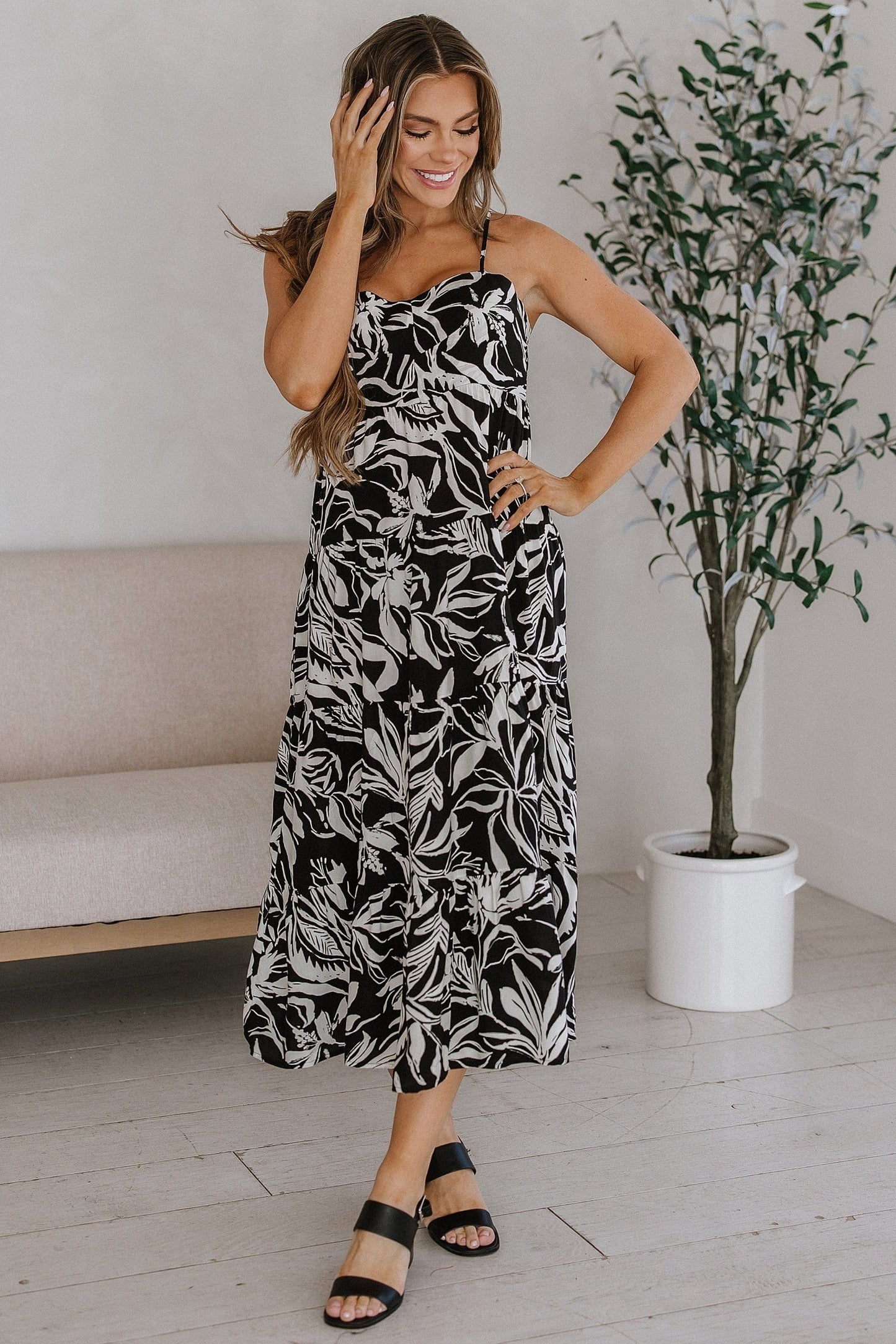 SALE - Amalie Printed Midi Dress