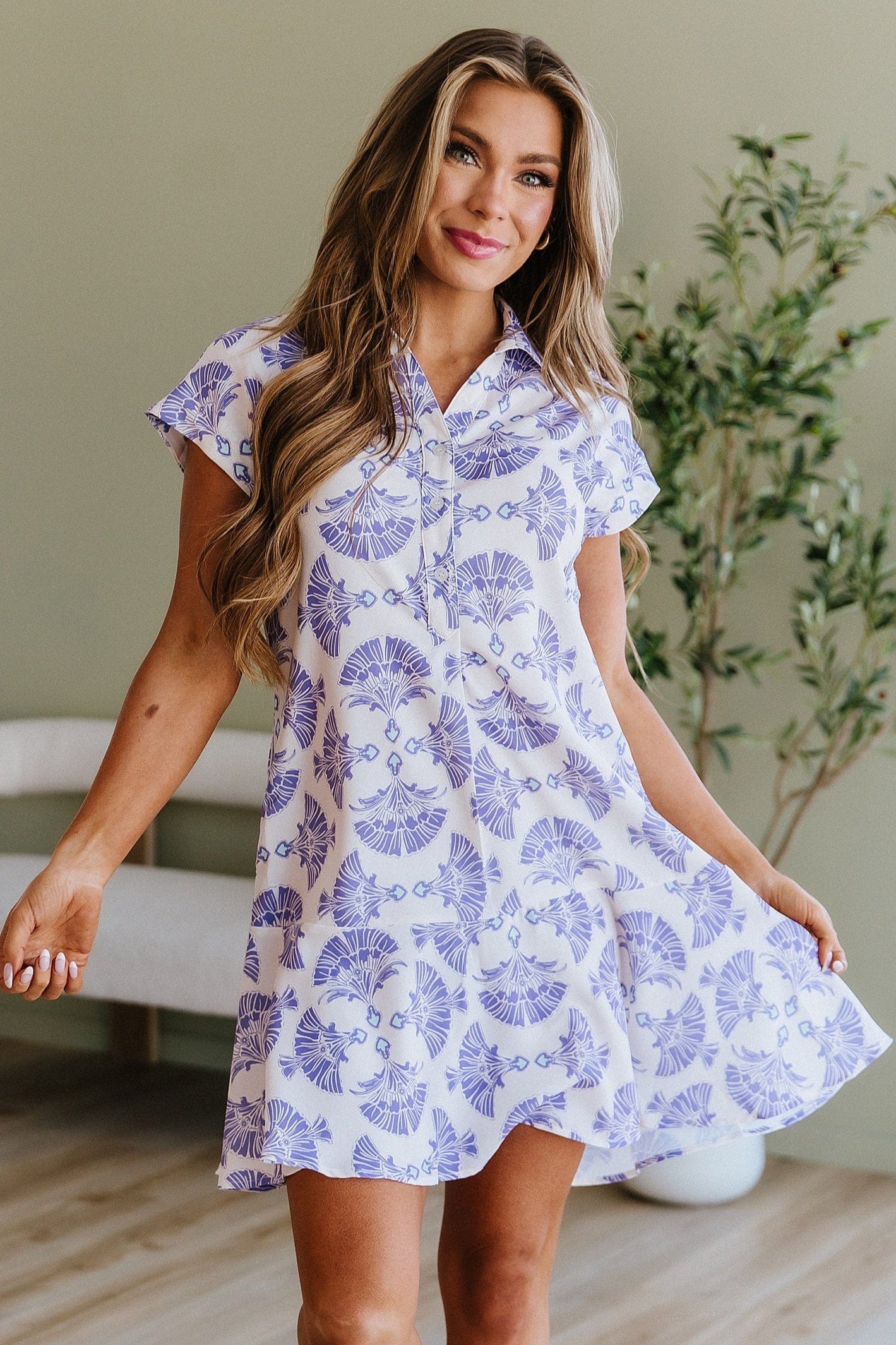 SALE - Aveline Printed Mini Dress