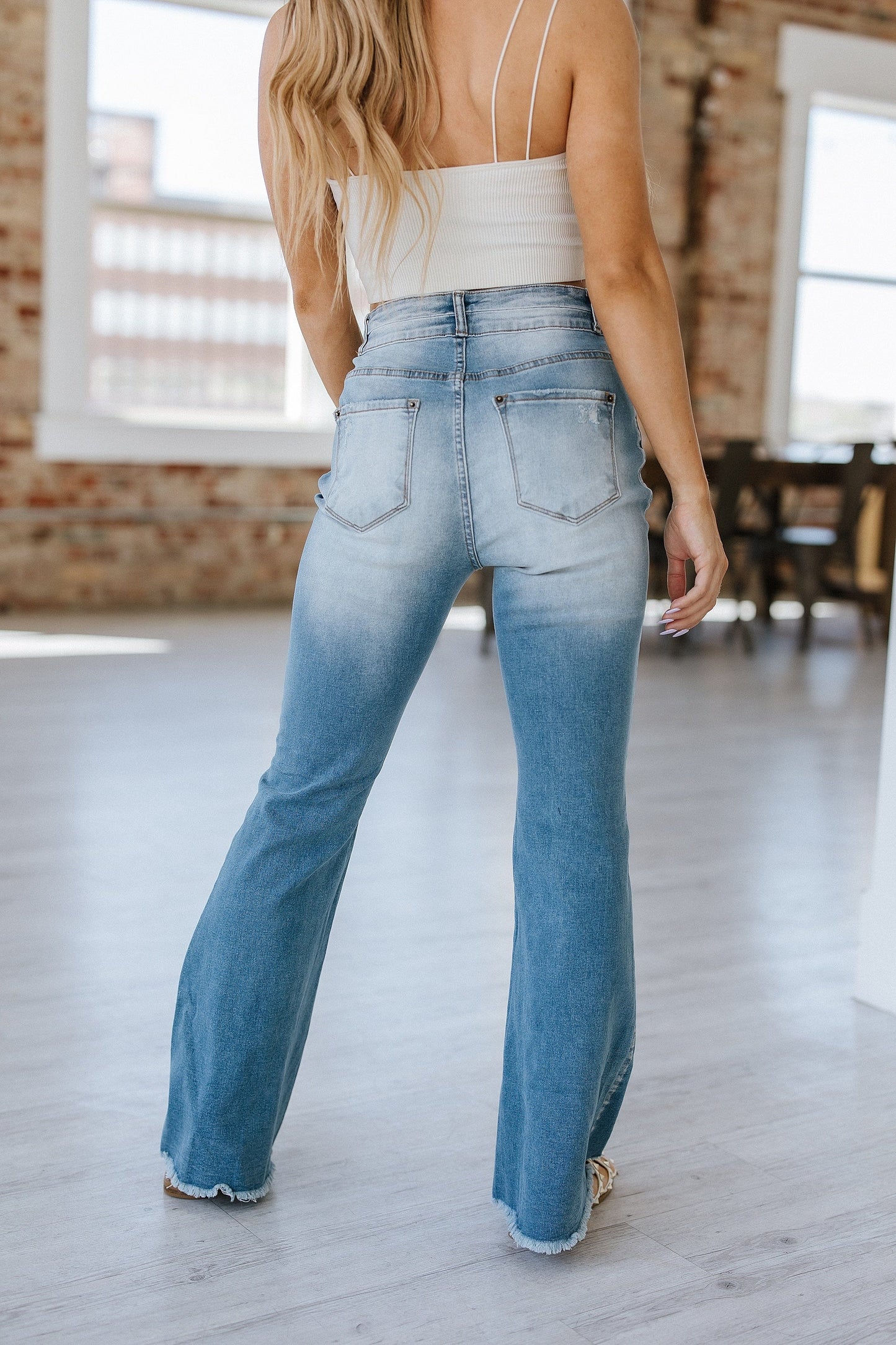 SALE - Ayah Light Wash Flare Jeans