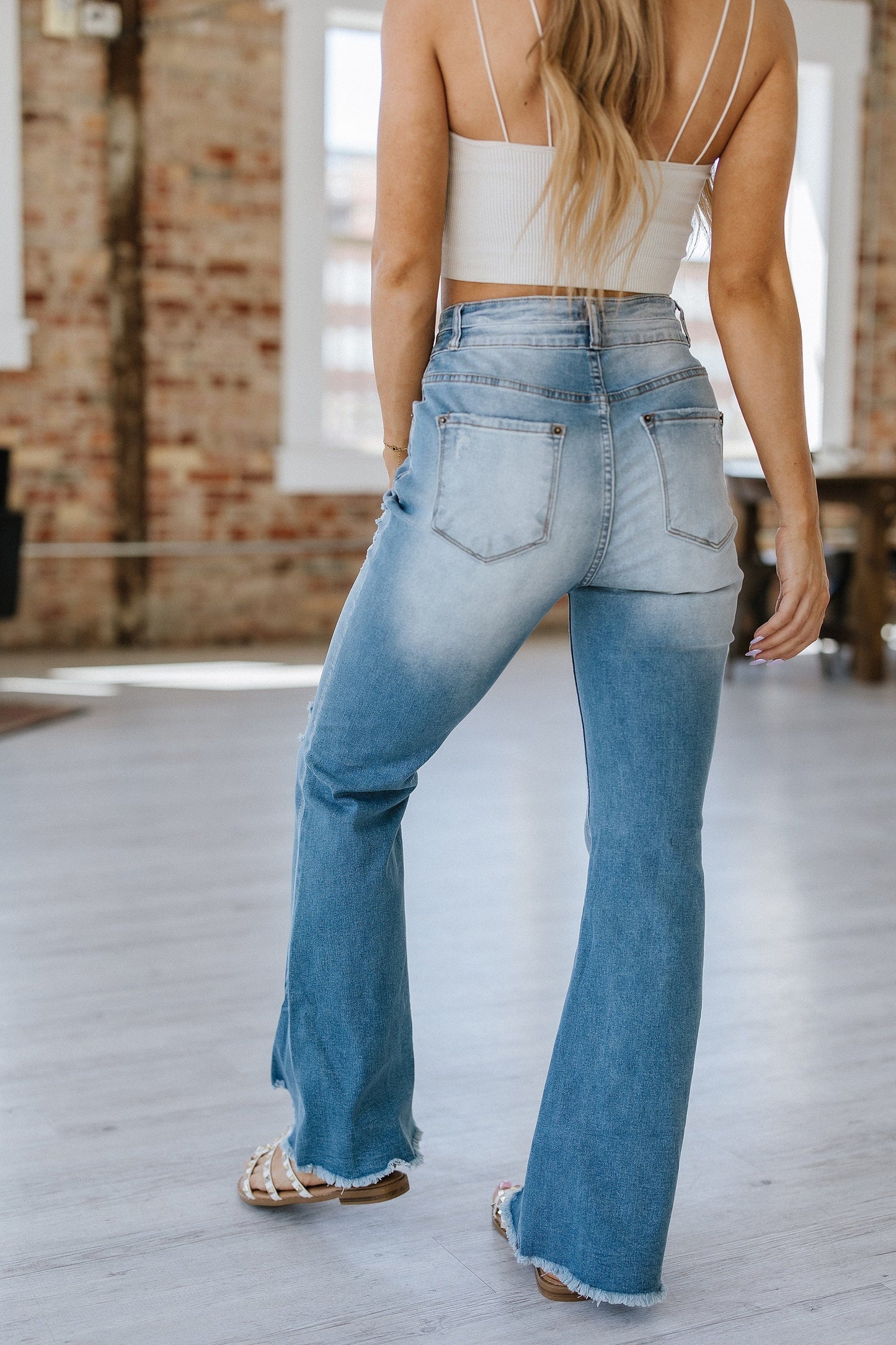SALE - Ayah Light Wash Flare Jeans
