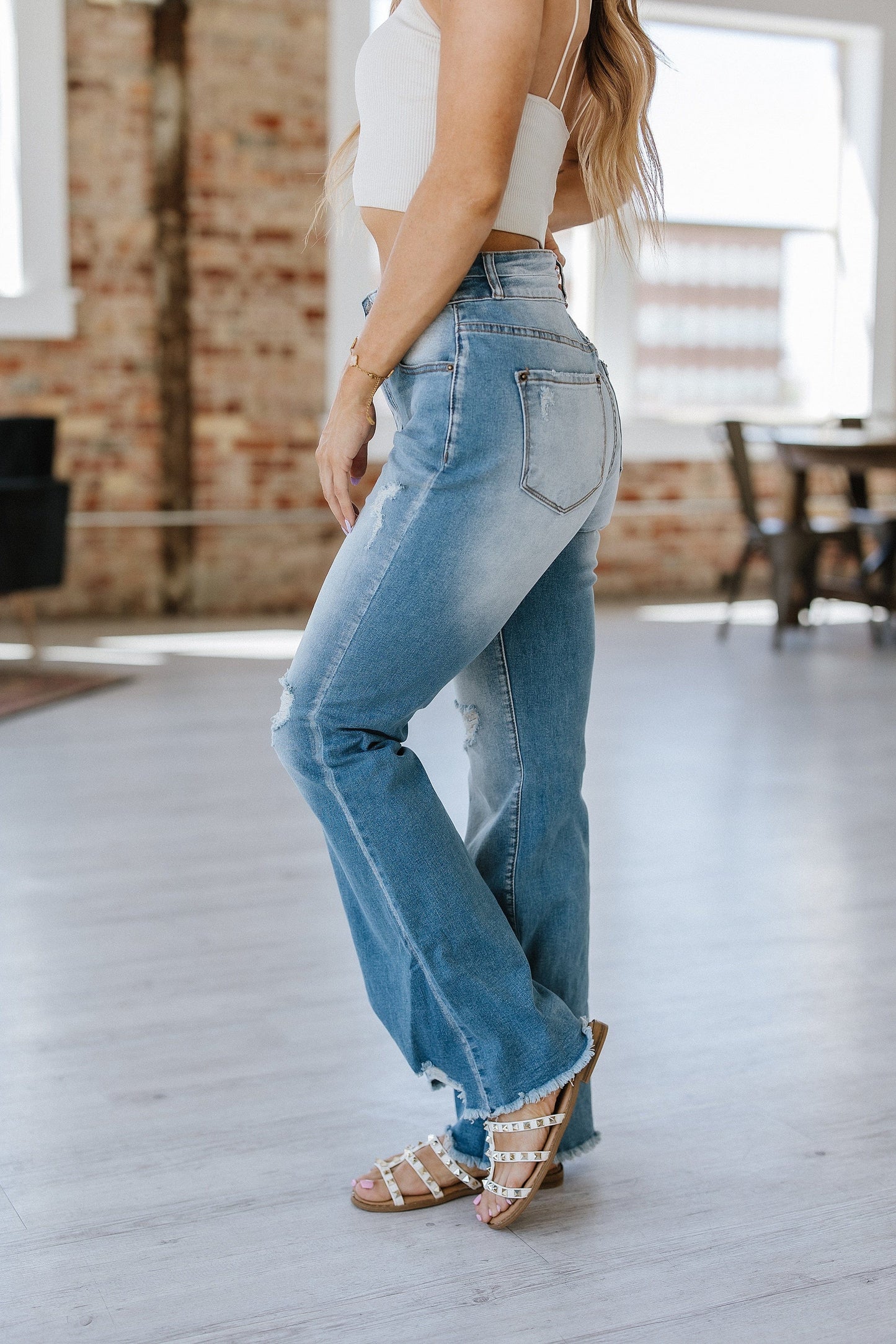SALE - Ayah Light Wash Flare Jeans