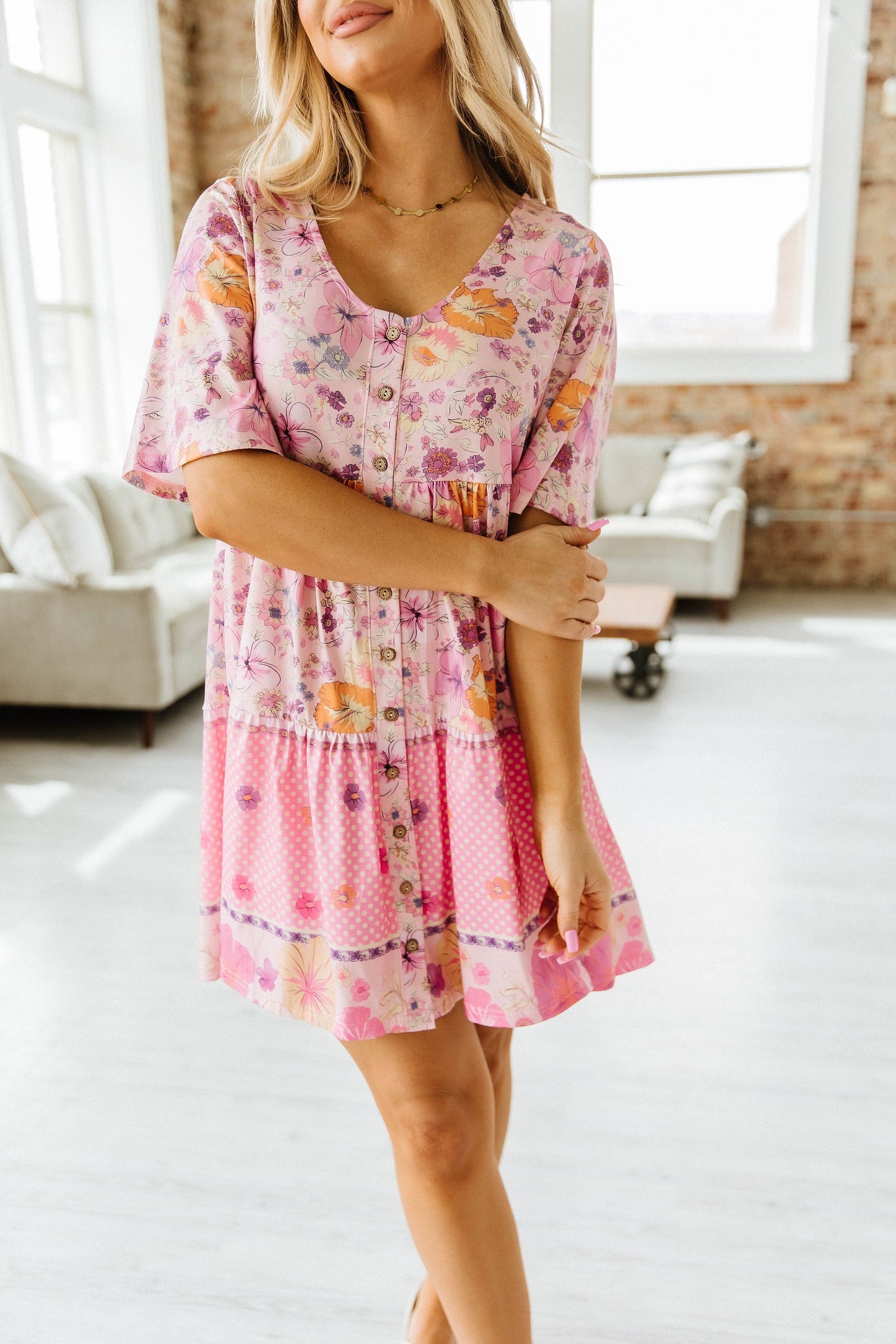 SALE - Fiona Floral Print Dress