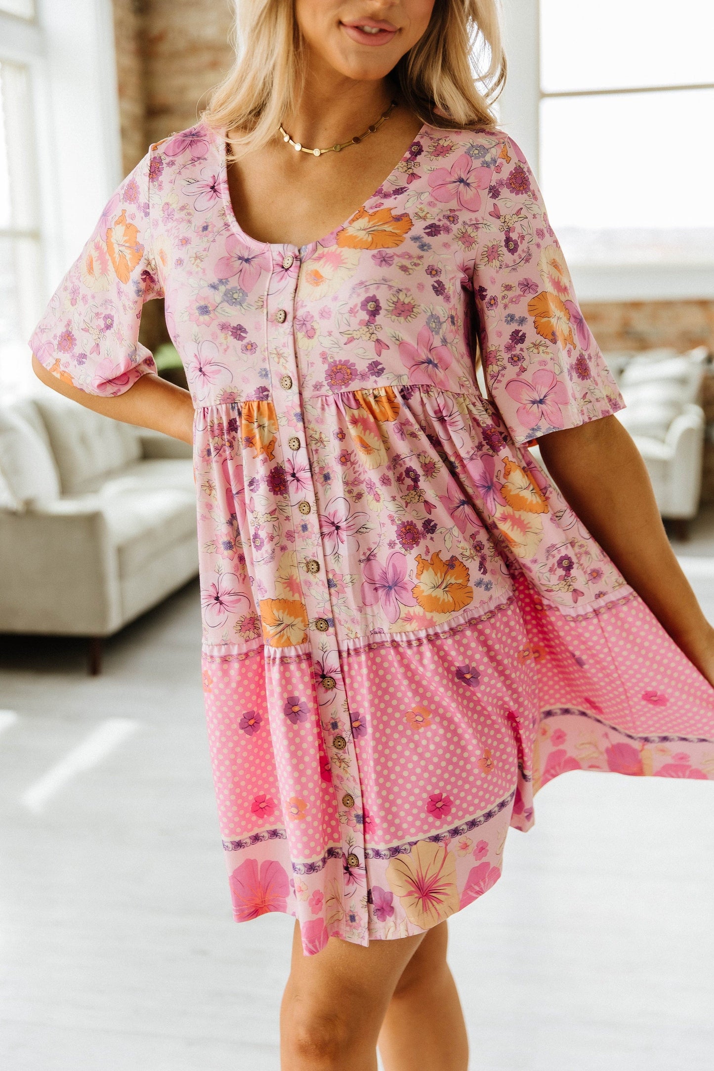 SALE - Fiona Floral Print Dress