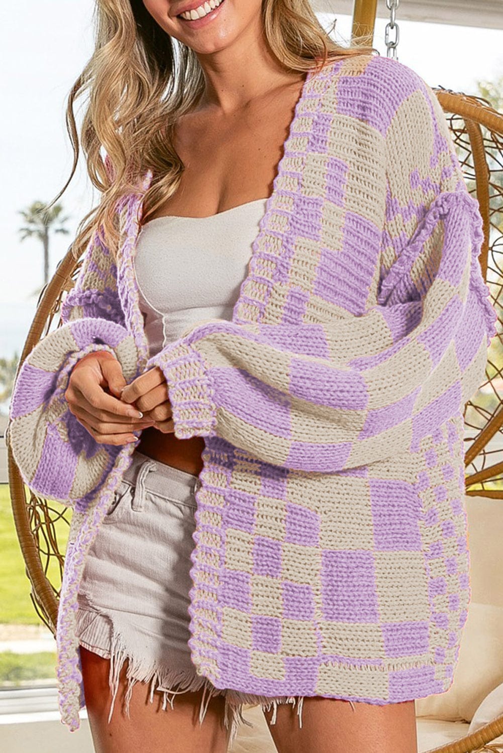 Rosalind Checkered Cardigan | DROPSHIP